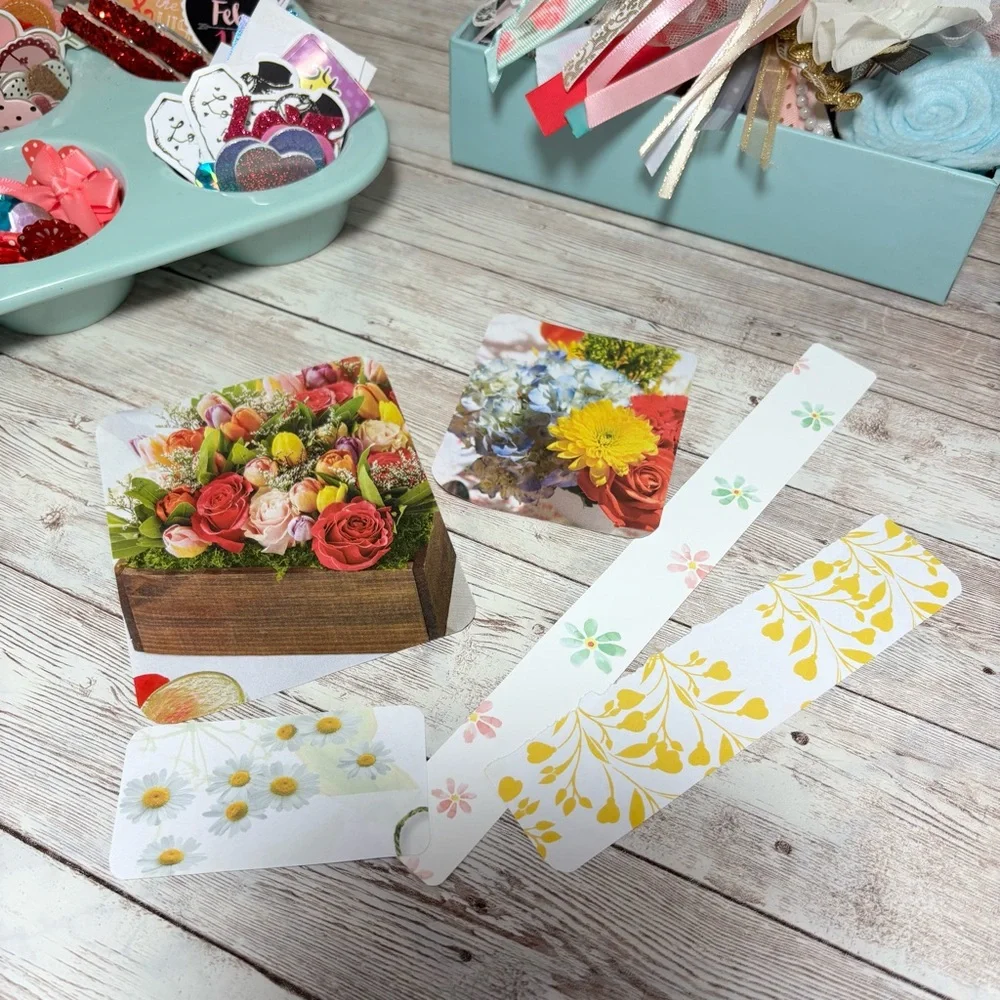 Junk Journal Floral Themed Paper Scrap Pack Kit Collage Scrapbook Planner Spring - Picture 4 of 10